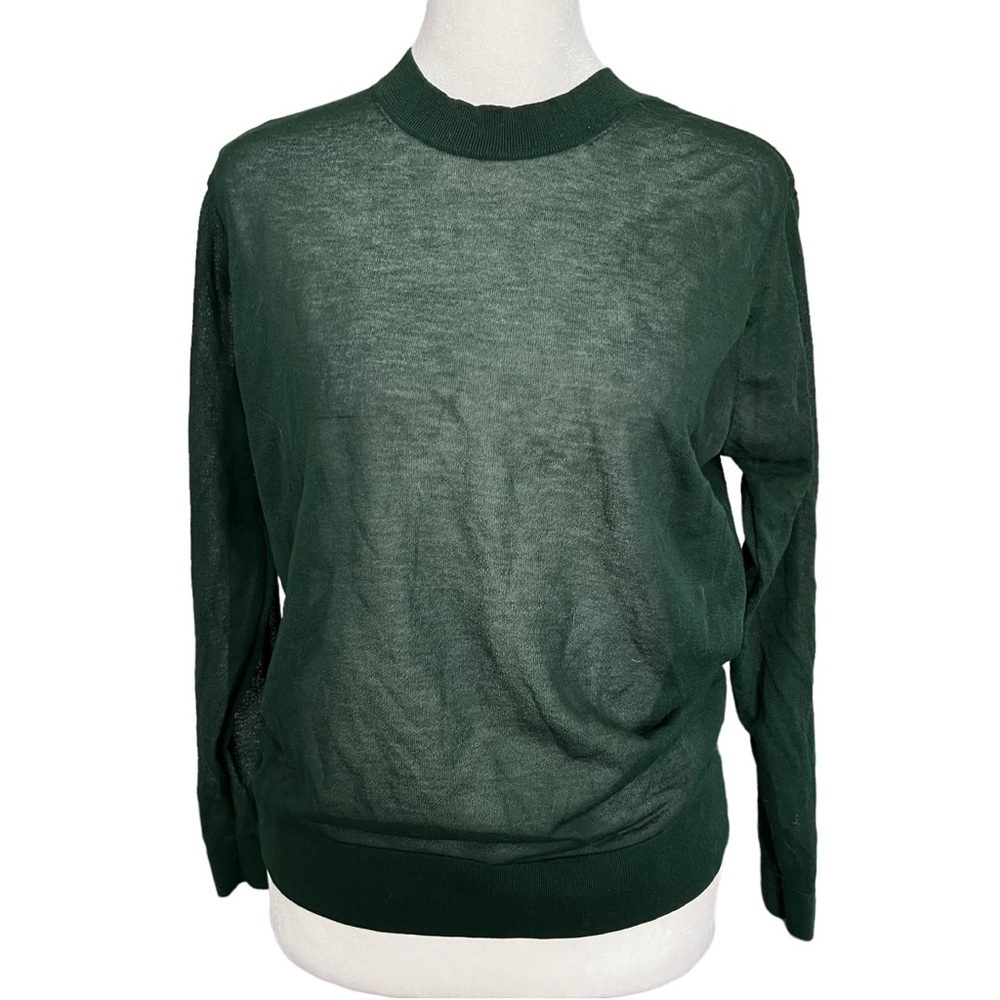 & OTHER STORIES Green Sheer Knit Top